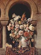 Francesco Hayez, Vase of Flowers on the Window of a Harem